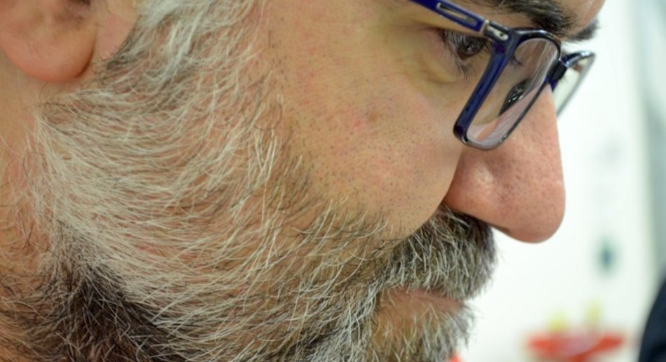 "working hard in the lab"