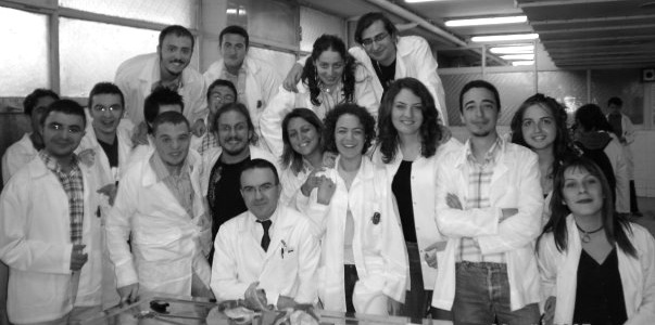 "with class of 2009 in the old lab"